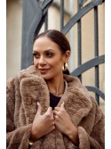 Women\'s dark beige fur coat 2118 - Online store - Boutique